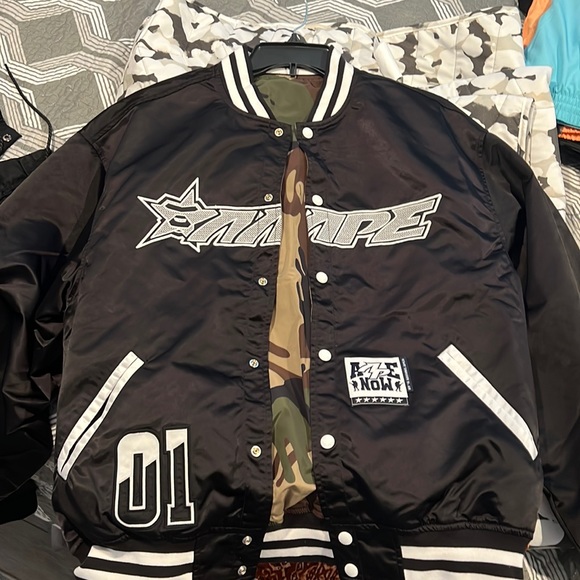 Brand new (TAGS ON) AAPE reversible bape jacket camp on the inside